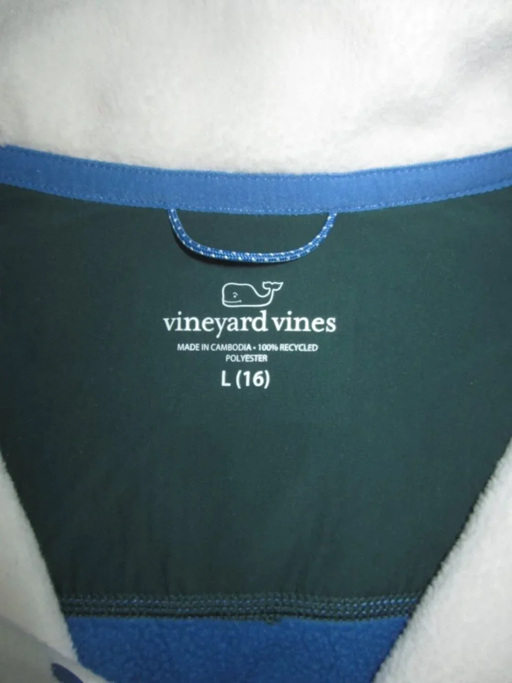 NWT VINEYARD VINES Color Blocked Quarter Snap Fleece Jacket Youth Large